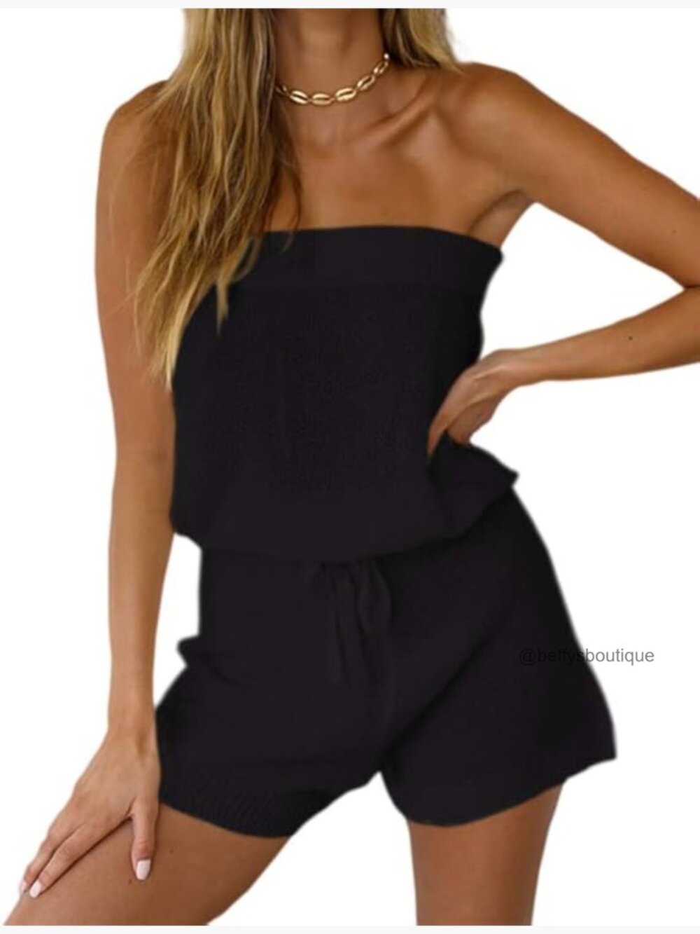Sleeveless Off Shoulder Jumpsuit Romper Two Piece Set Loungewear